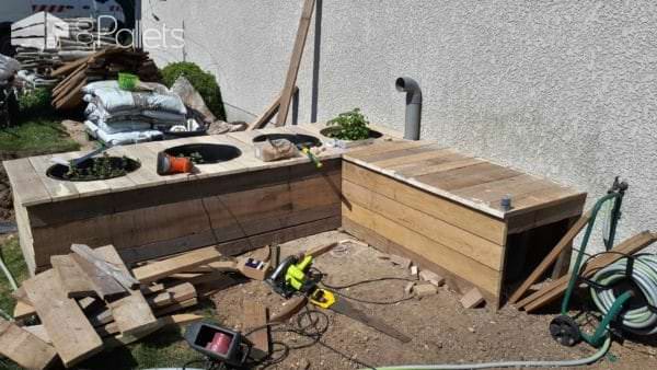 Raised Vegetable Garden From Pallet & Formwork Planks Pallet Planters & Compost Bins Raised Vegetable Garden From Pallet & Formwork Planks Pallet Planters & Compost Bins