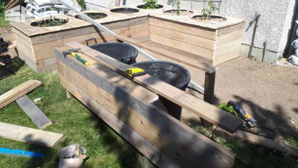 Raised Vegetable Garden From Pallet & Formwork Planks Pallet Planters & Compost Bins Raised Vegetable Garden From Pallet & Formwork Planks Pallet Planters & Compost Bins