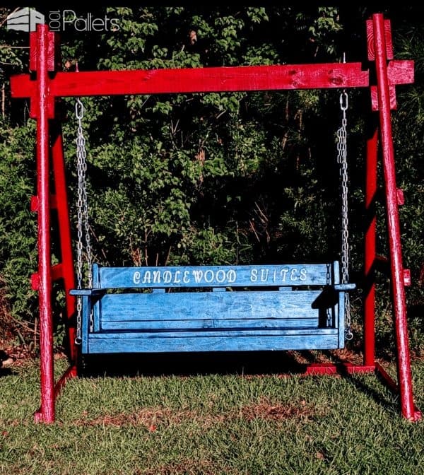 A-frame Swing from One Commercial Size Pallet Pallets in the Garden A-frame Swing from One Commercial Size Pallet Pallets in the Garden