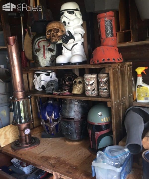 Pallet Cosplay Builds Display Hutch Pallet Shelves & Pallet Coat Hangers Pallet Cosplay Builds Display Hutch Pallet Shelves & Pallet Coat Hangers