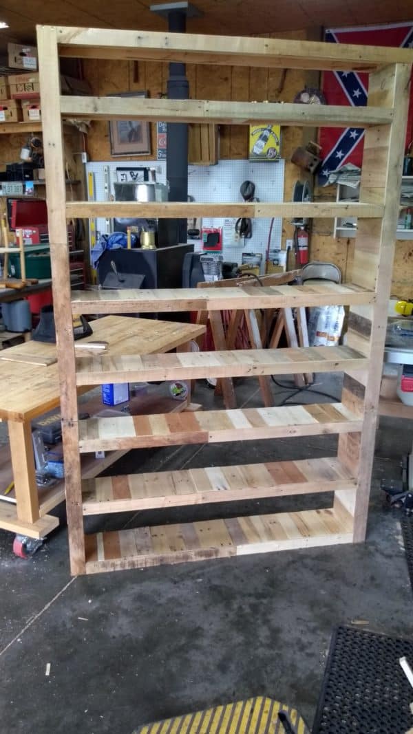Red Mahogany Pallet Bookcase Pallet Bookcases & Bookshelves Red Mahogany Pallet Bookcase Pallet Bookcases & Bookshelves
