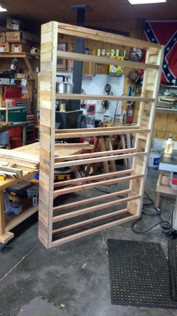 Red Mahogany Pallet Bookcase Pallet Bookcases & Bookshelves Red Mahogany Pallet Bookcase Pallet Bookcases & Bookshelves