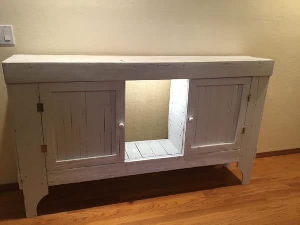 Pallet Foyer Table & Cabinet Pallet Cabinets & Wardrobes Pallet Foyer Table & Cabinet Pallet Cabinets & Wardrobes