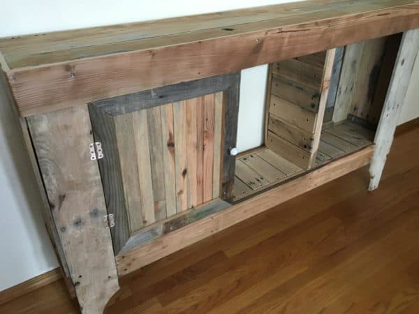 Pallet Foyer Table & Cabinet Pallet Cabinets & Wardrobes Pallet Foyer Table & Cabinet Pallet Cabinets & Wardrobes