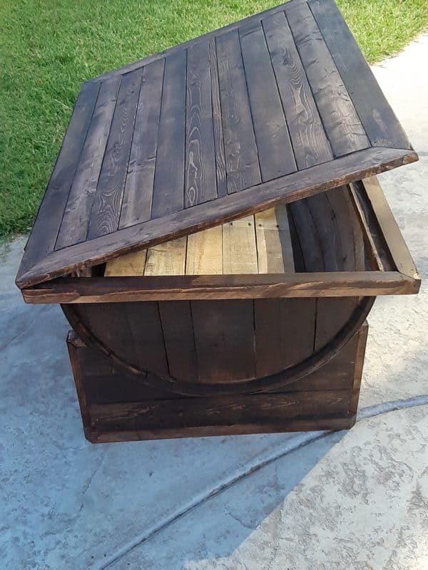 How I Made This Wine Barrel Coffee Table Pallet Coffee Tables How I Made This Wine Barrel Coffee Table Pallet Coffee Tables