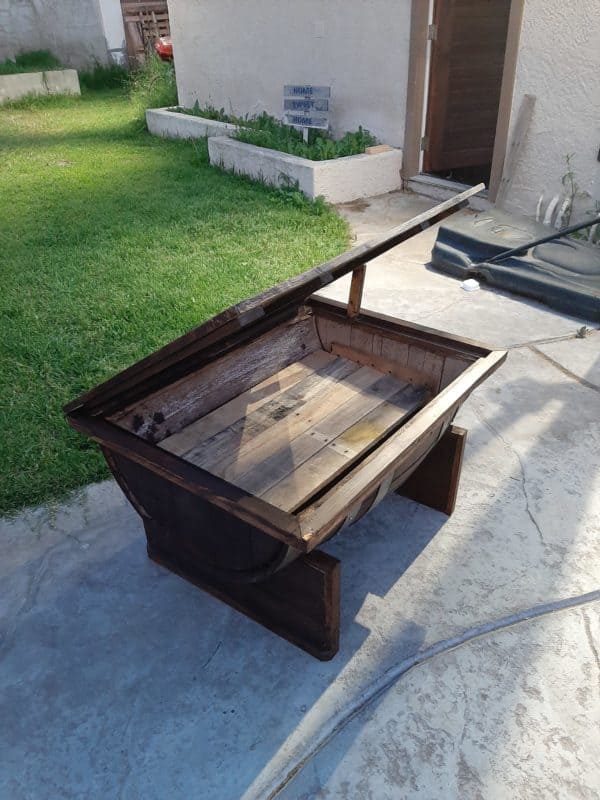 How I Made This Wine Barrel Coffee Table Pallet Coffee Tables How I Made This Wine Barrel Coffee Table Pallet Coffee Tables