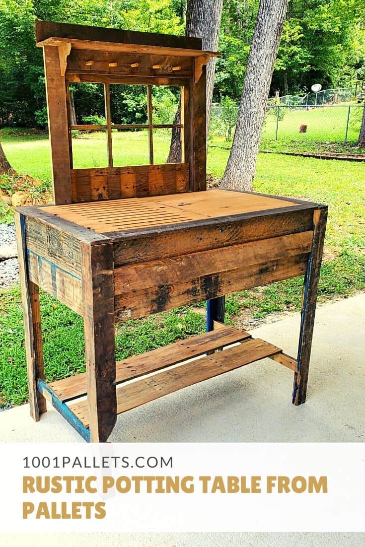 Rustic Potting Table from Pallets • 1001 Pallets