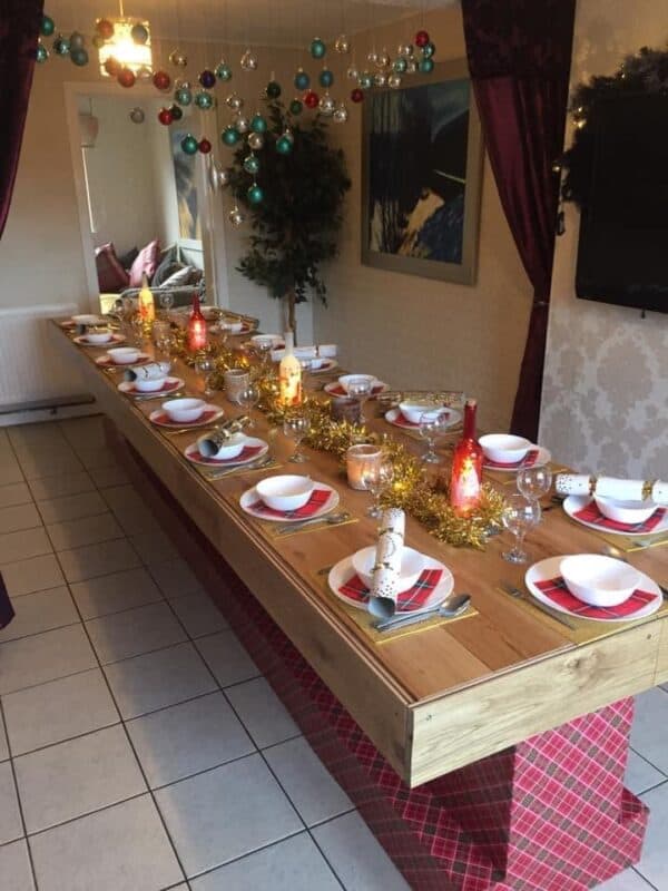 How I Made a Christmas Banquet Table From Pallets Pallet Projects How I Made a Christmas Banquet Table From Pallets Pallet Projects