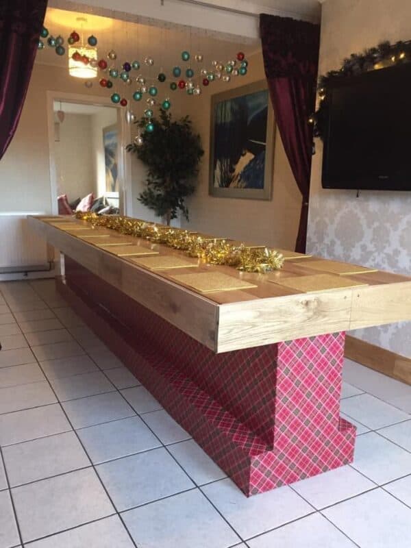 How I Made a Christmas Banquet Table From Pallets Pallet Projects How I Made a Christmas Banquet Table From Pallets Pallet Projects
