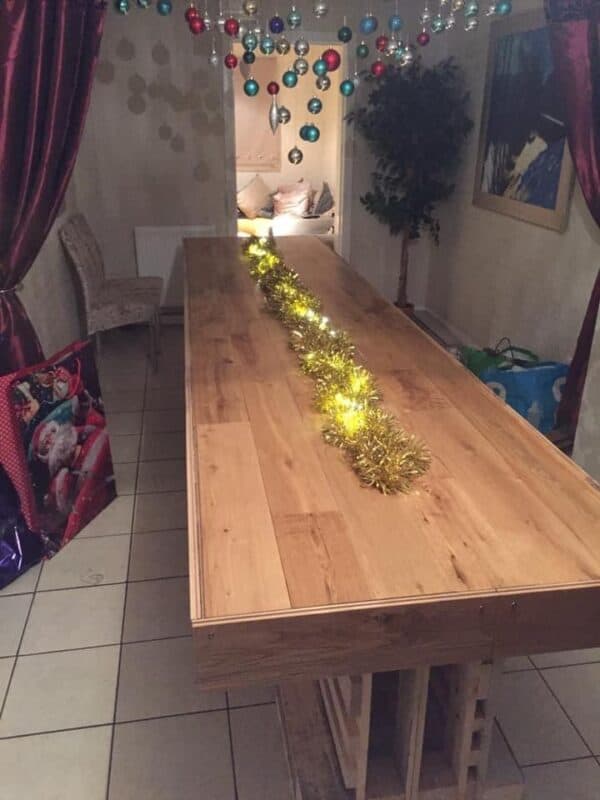 How I Made a Christmas Banquet Table From Pallets Pallet Projects How I Made a Christmas Banquet Table From Pallets Pallet Projects