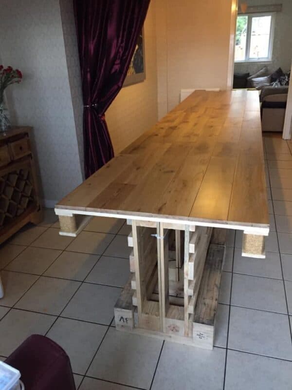 How I Made a Christmas Banquet Table From Pallets Pallet Projects How I Made a Christmas Banquet Table From Pallets Pallet Projects