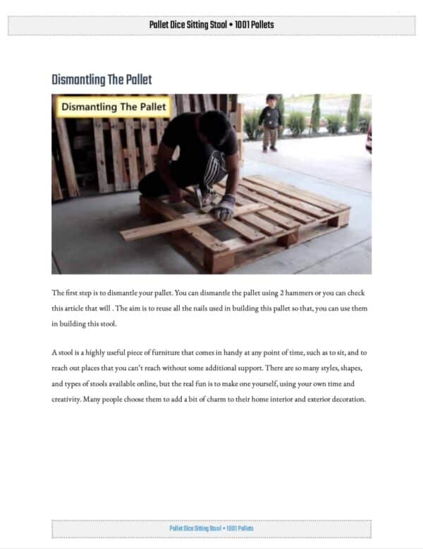 Pallet Dice Sitting Stool English Tutorials Furniture Pallet Dice Sitting Stool English Tutorials Furniture