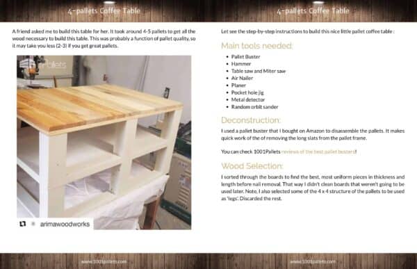 4-Pallets Coffee Table English Tutorials Furniture 4-Pallets Coffee Table English Tutorials Furniture