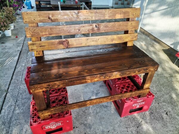 How I Made A Yard Bench Out Of Pallets Pallet Benches, Pallet Chairs & Stools How I Made A Yard Bench Out Of Pallets Pallet Benches, Pallet Chairs & Stools