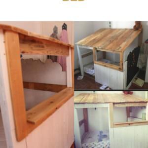 Child’s Pallet Cabin Bed