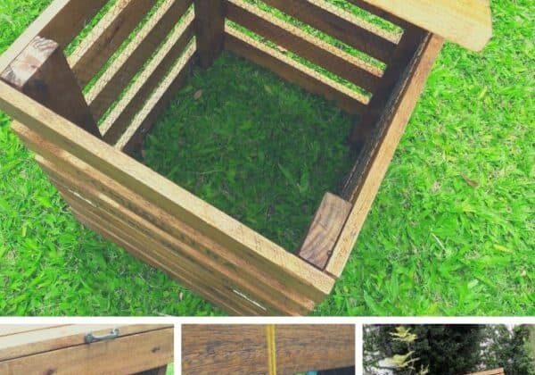 Compost Bin Made from Recycled Pallet Wood
