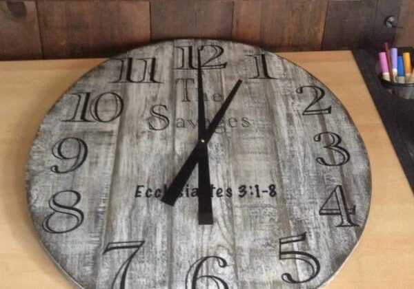 Custom Pallet Wall Clock