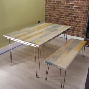 1001pallets.com-extendable-pallet-table-with-matching-bench-and-coffee-table