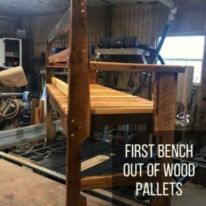 First Bench Out of Wood Pallets