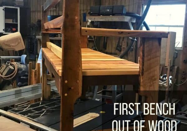 First Bench Out of Wood Pallets