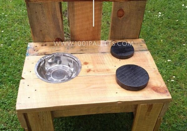 How I Made A Children’s Wood Pallet Kitchen For Indoor : Outdoor