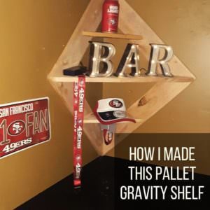 How I Made This Pallet Gravity Shelf