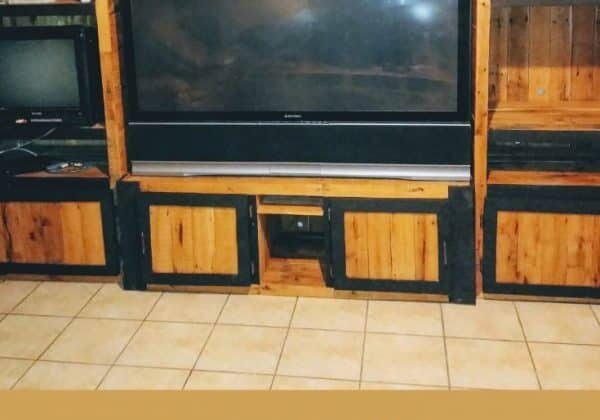 Oak Pallet Entertainment Center