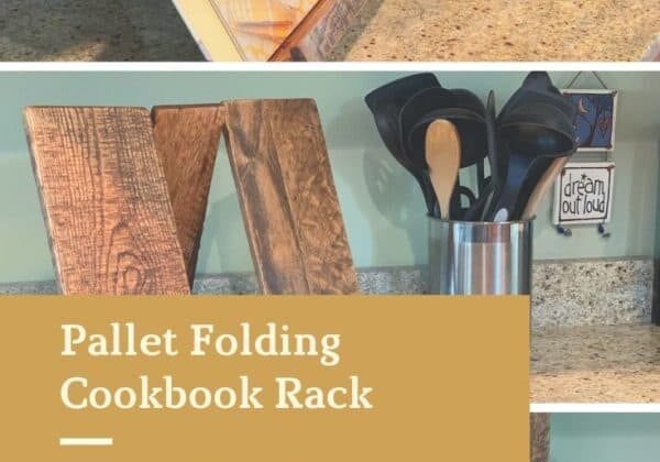Pallet Folding Cookbook Rack