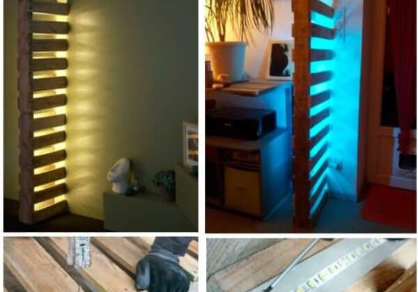 Pallet-Made Design Wall Lamp