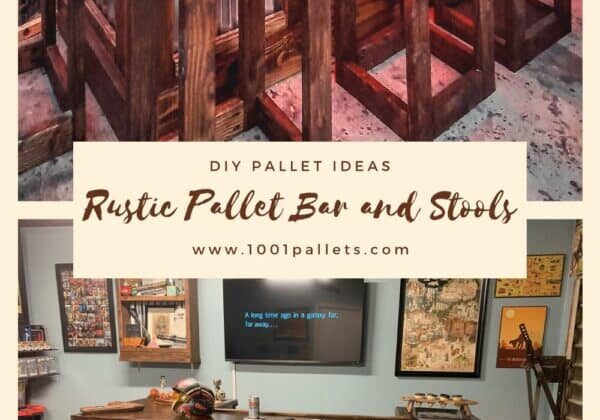 Rustic Pallet Bar and Stools