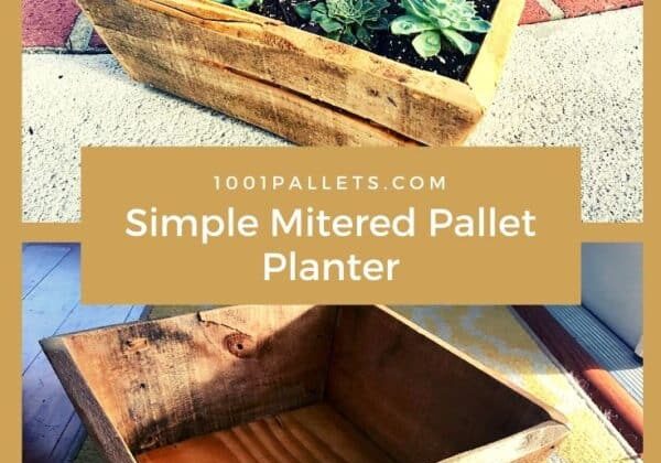 Simple Mitered Pallet Planter